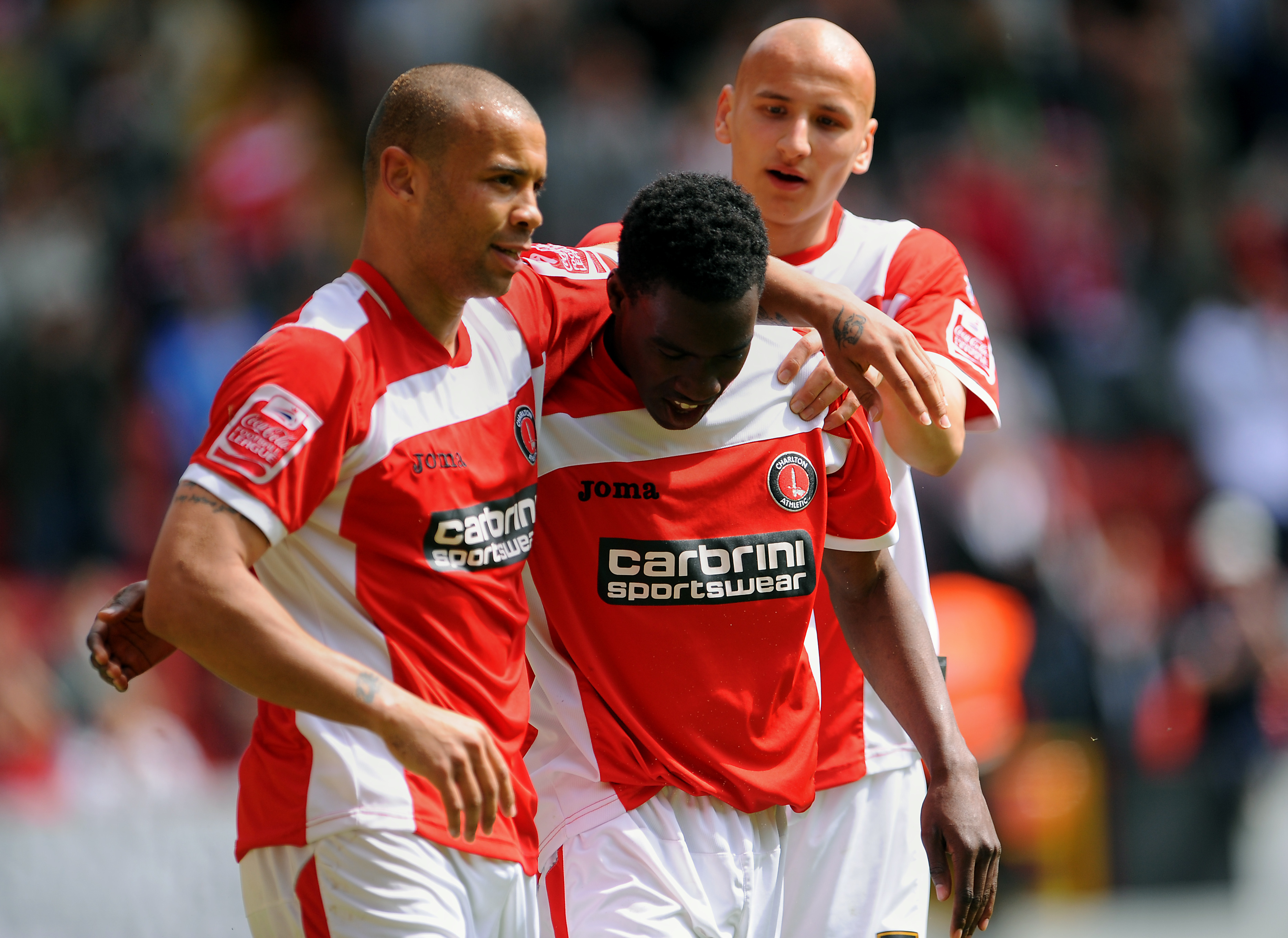 Deon Burton with Lloyd Sam and Jonjo Shelvey