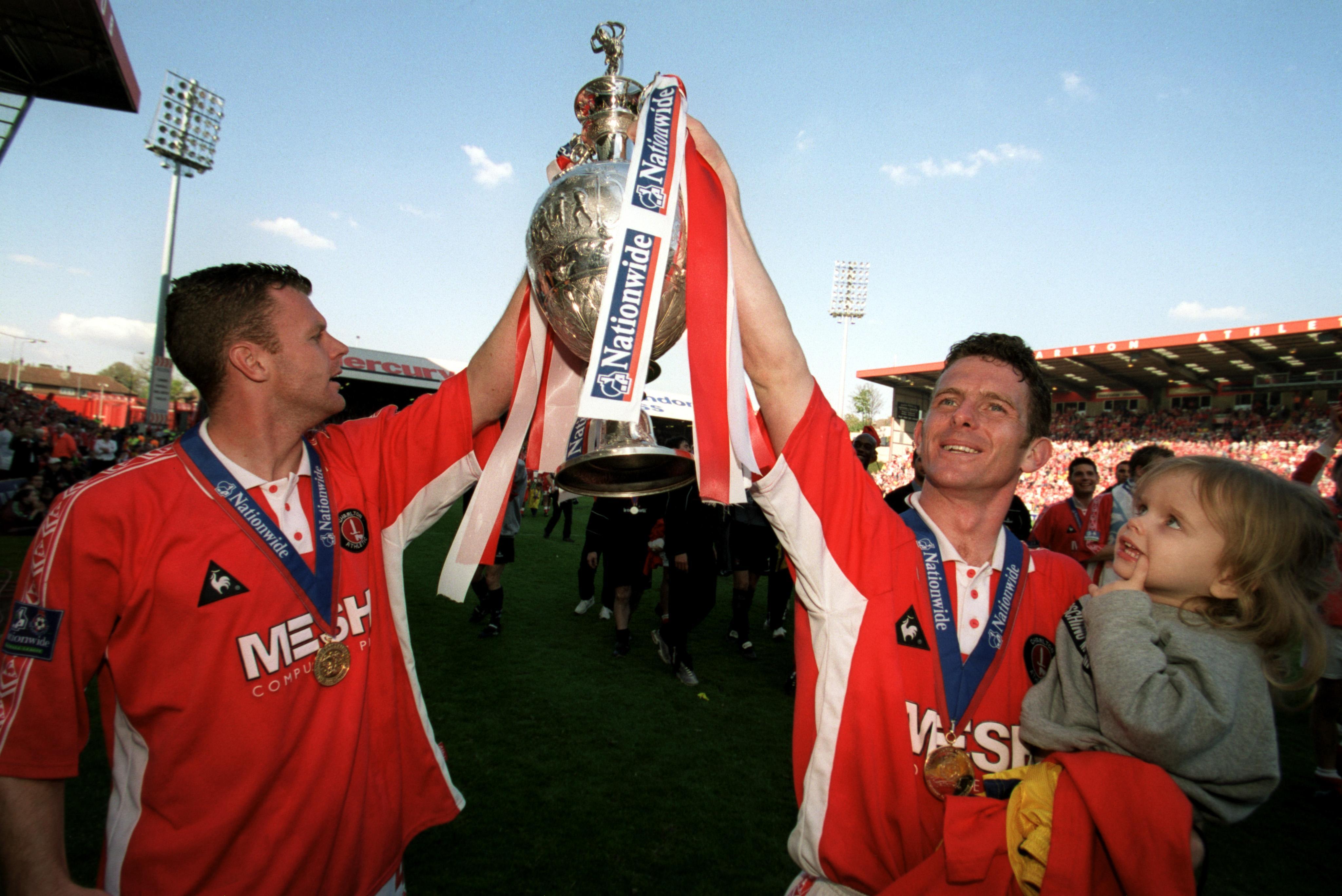 Graham Stuart and Mark Kinsella celebrate