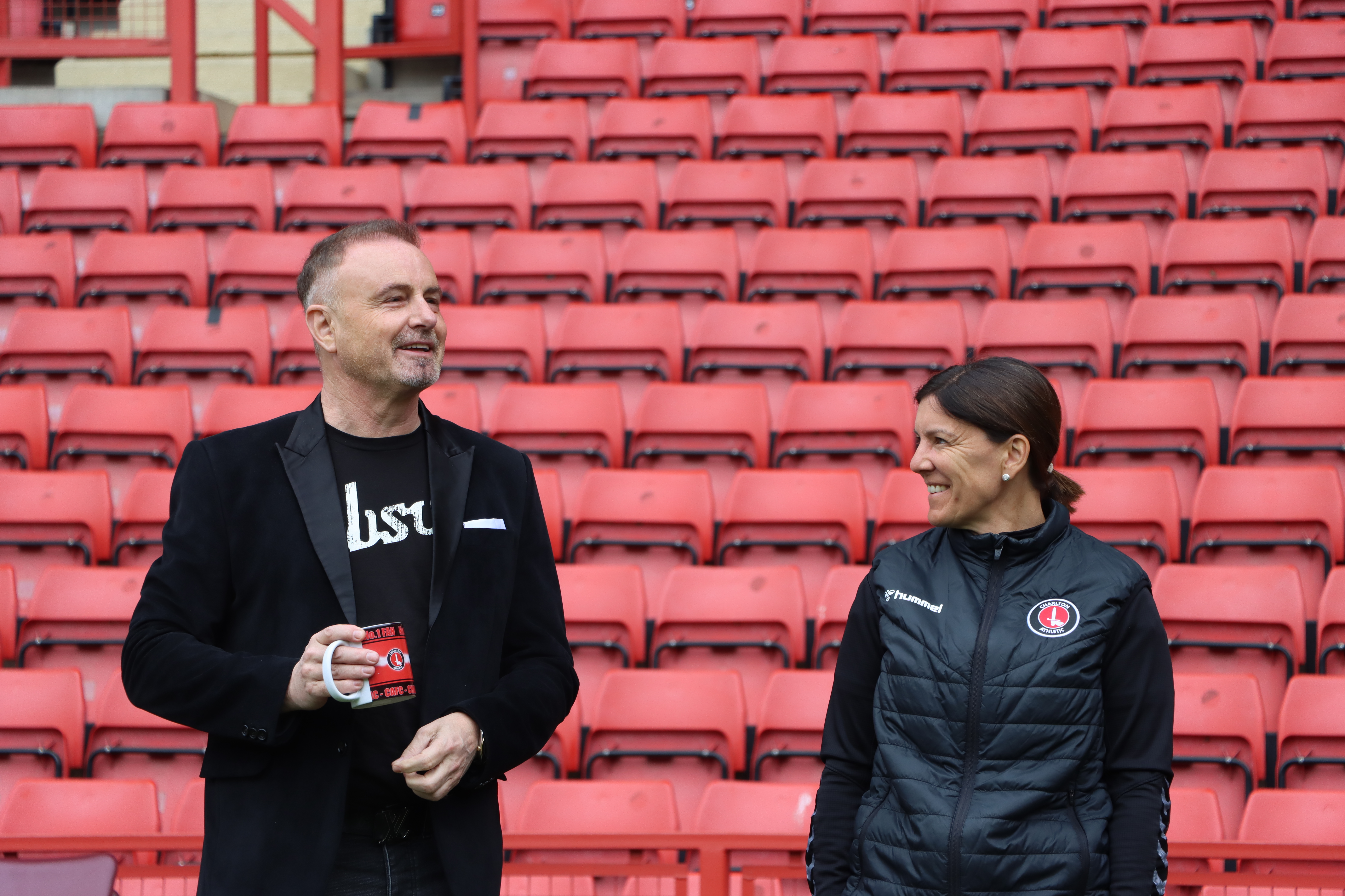 Thomas Sandgaard alongside Karen Hills at The Valley