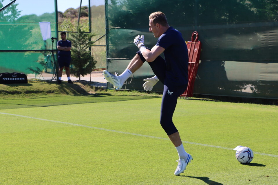 Craig MacGillivray in action during pre-season training