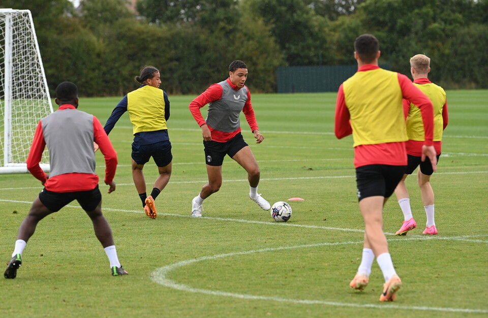 Charlton players training on August 31st