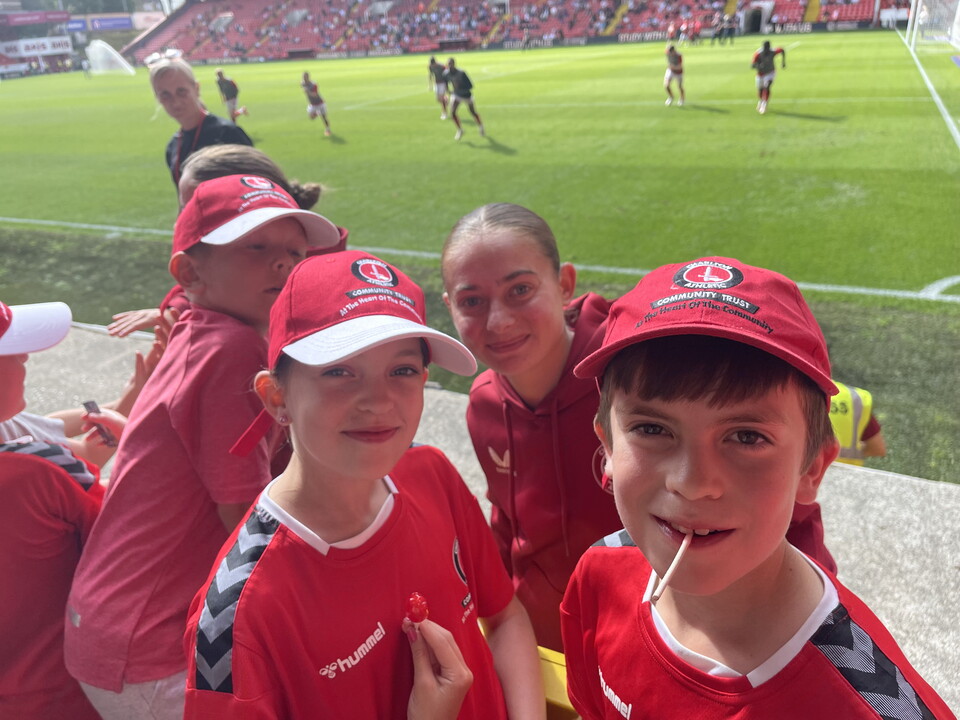 Young fans with Sophie O'Rourke
