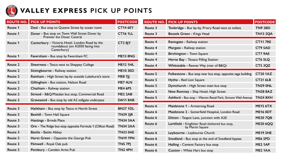 Valley Express routes
