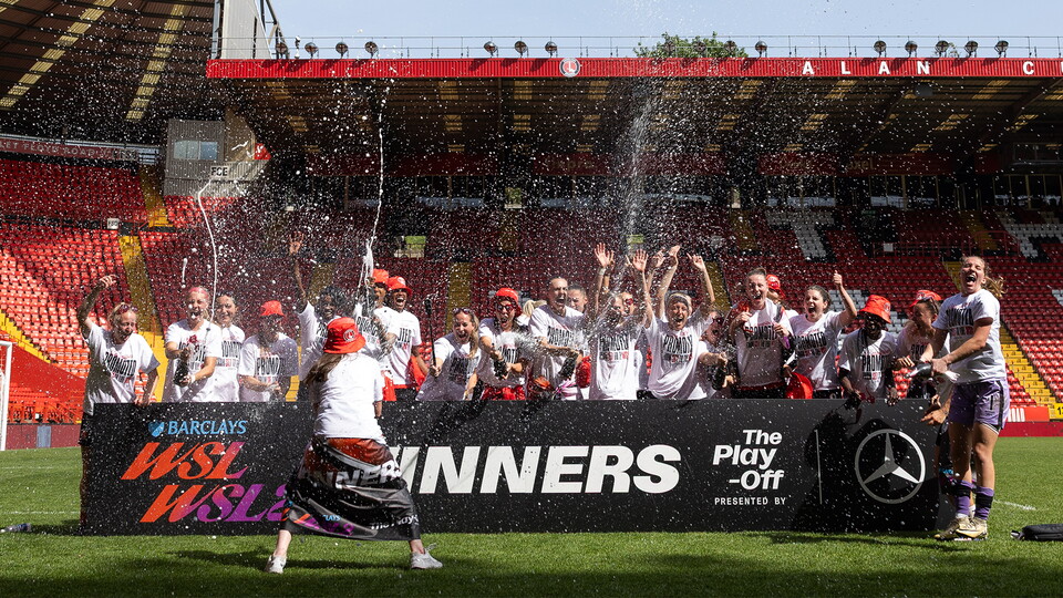 Celebrations after Play-Off victory