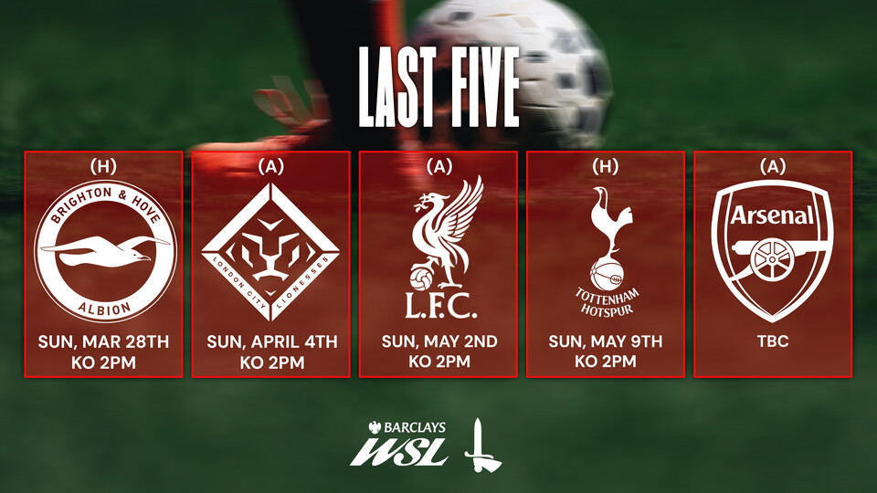 Last five WSL fixtures