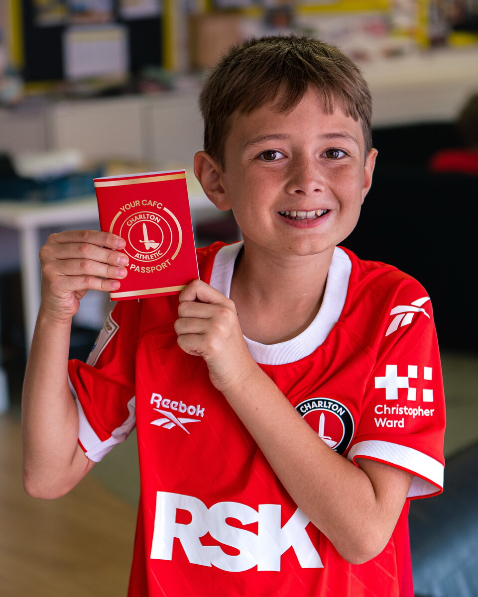 Young Addick with a matchday passport 
