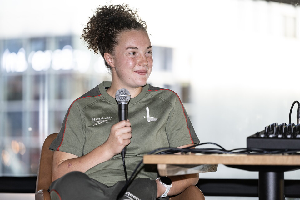 Mary McAteer on stage