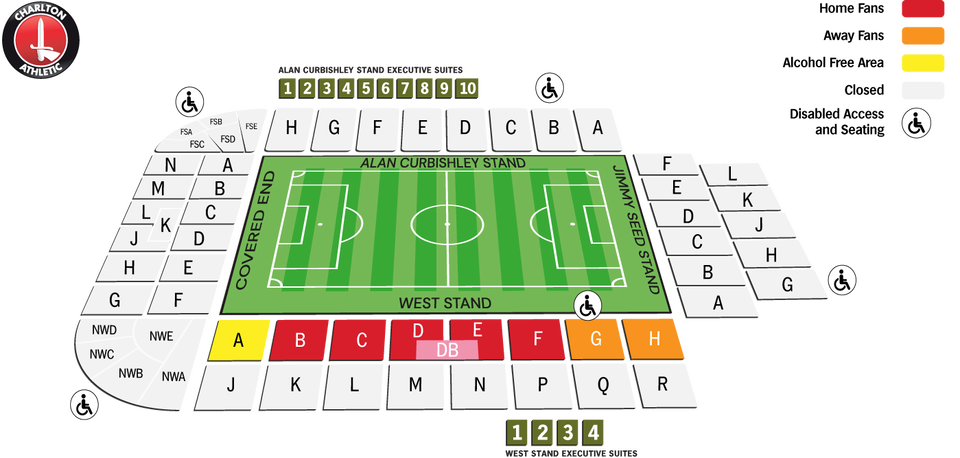 Women's stadium map