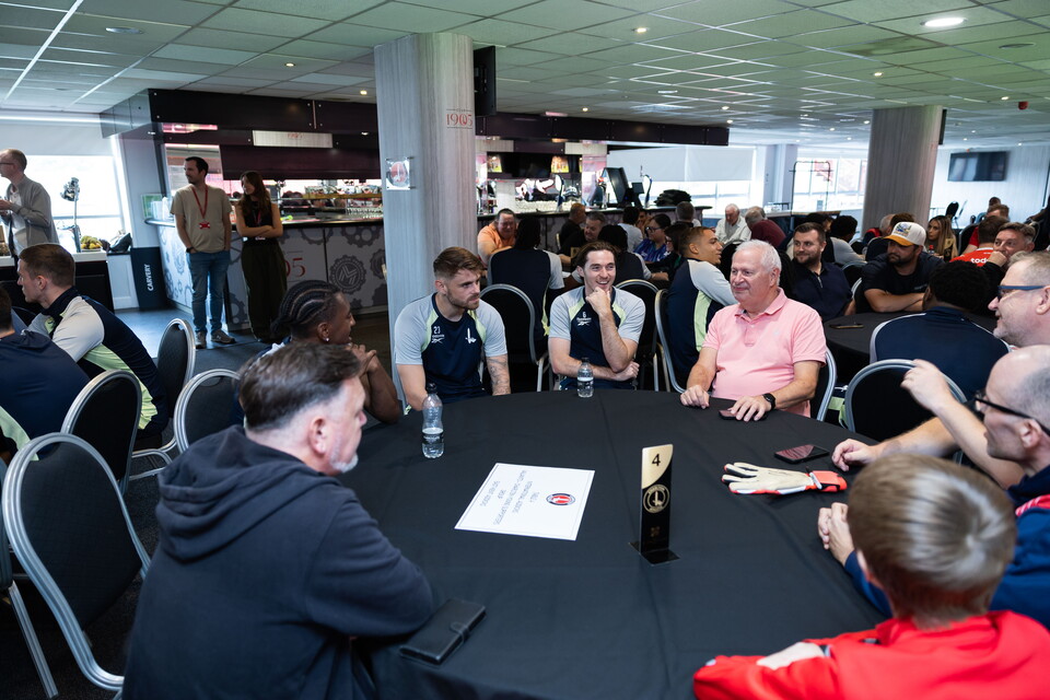 Supporters and Players at The Valley 