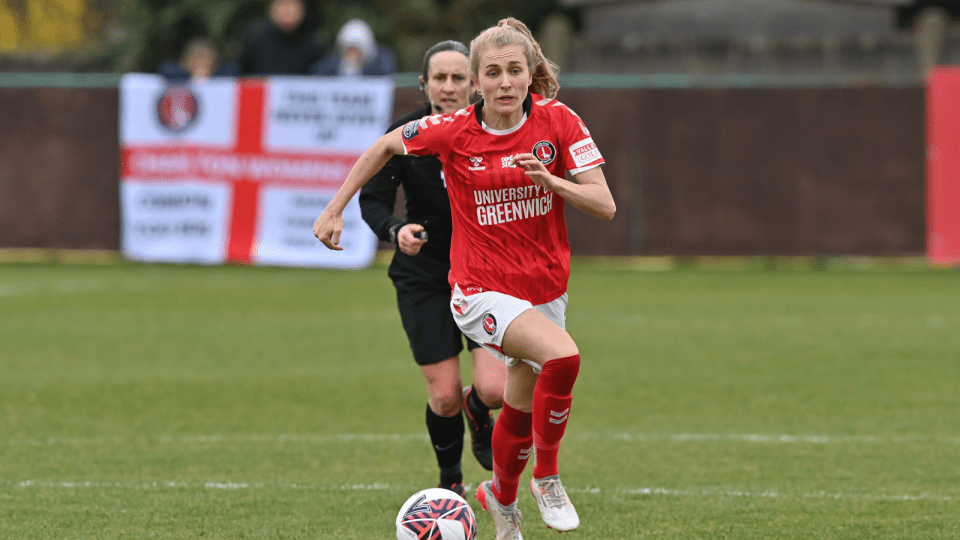 Emma Follis in possession for the Addicks at The Oakwood