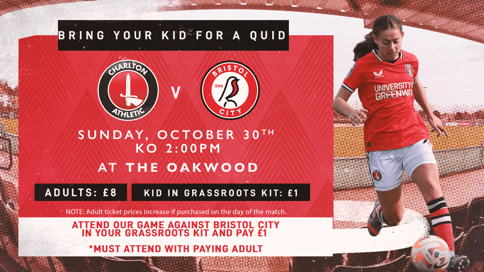 Charlton v Bristol City kid for a quid 