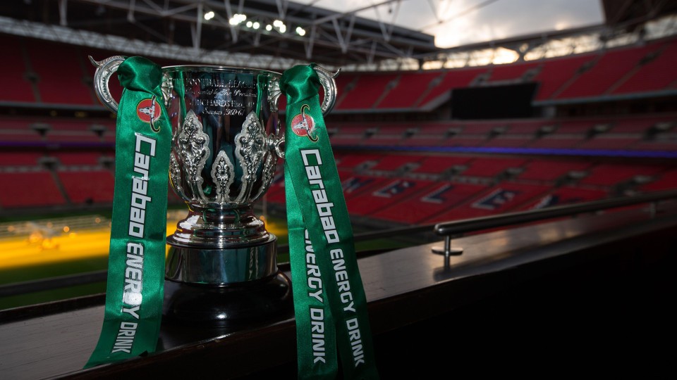 Carabao Cup trophy at Wembley