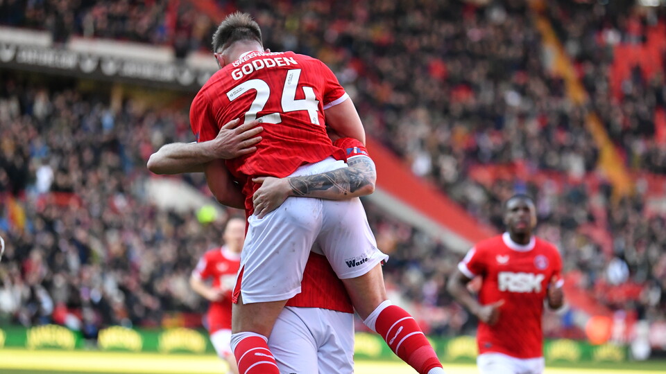 Matty Godden celebrates