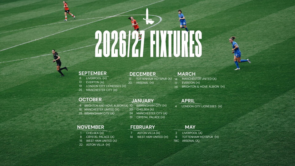 BWSL Fixtures for Charlton Women