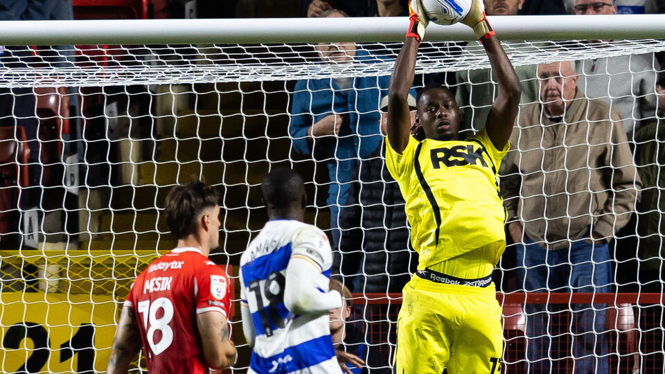 Arthur Okonkwo claims the ball